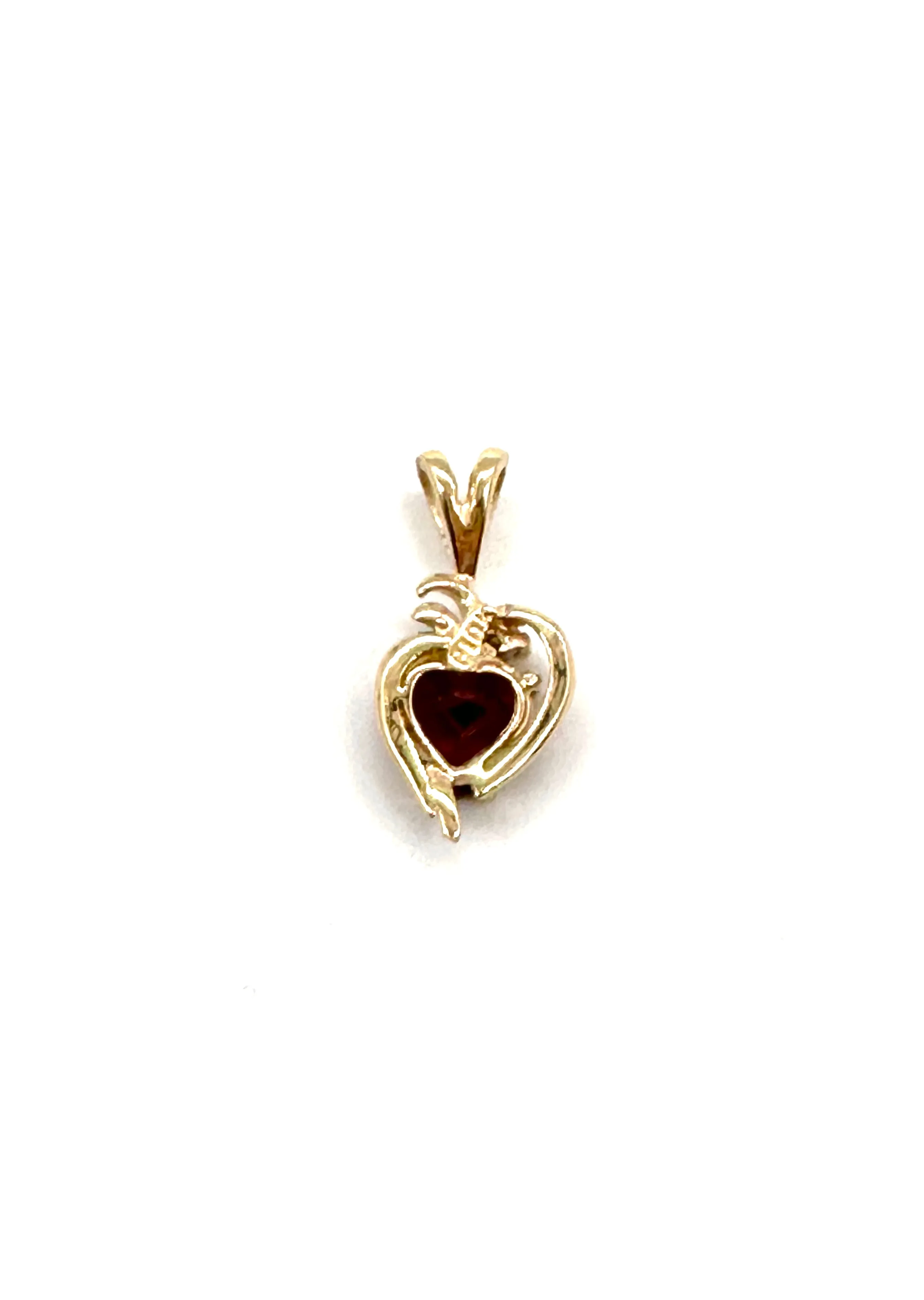 Redstone heart pendant with diamond chips