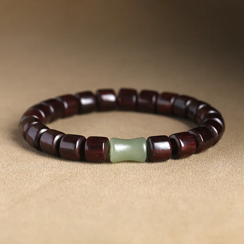 Rising popularity of Natural Lobular Rosewood Bracelets and Hetian Jade Bamboo Bracelet for Boys and Girls