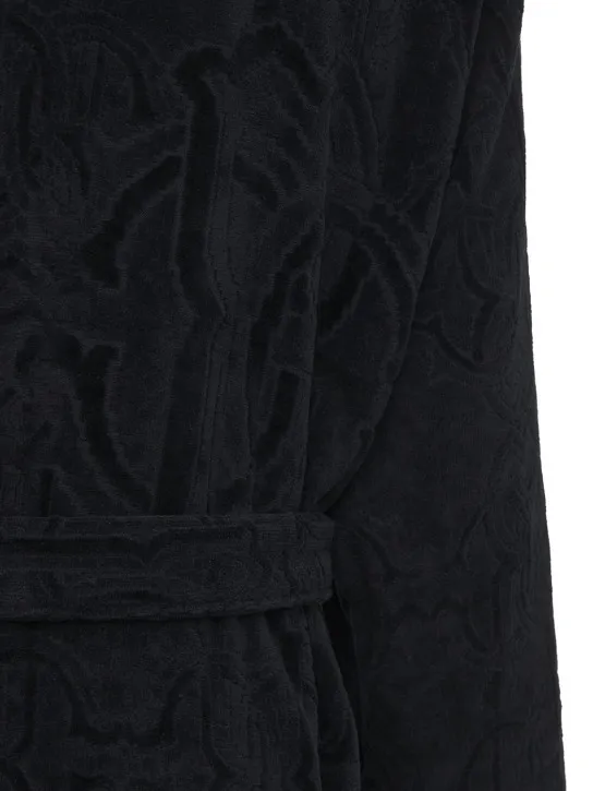 Roberto Cavalli   Araldico cotton bathrobe 