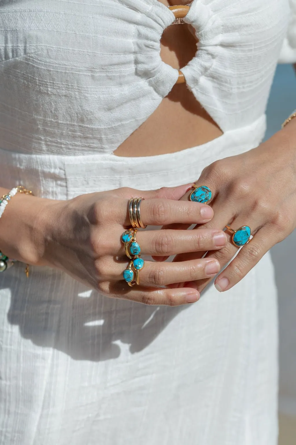 Rose Cut Turquoise Ring - Malu