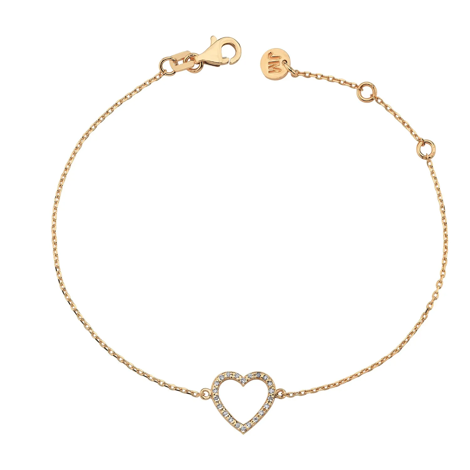 Rose gold 14K diamond bracelet