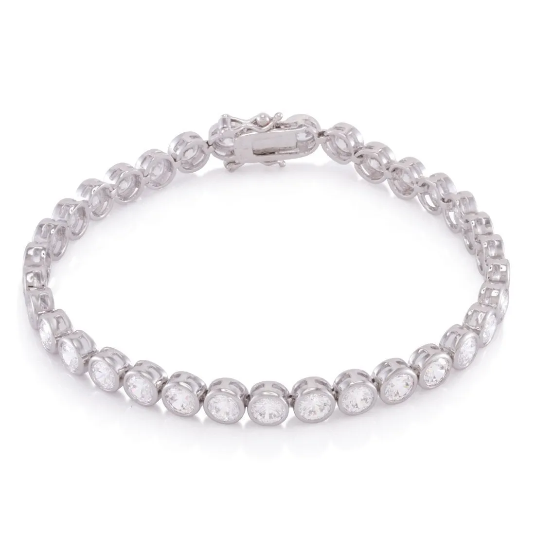 Round Bezel Tennis Bracelet