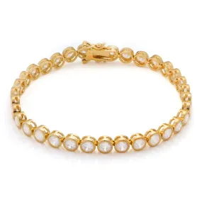 Round Bezel Tennis Bracelet