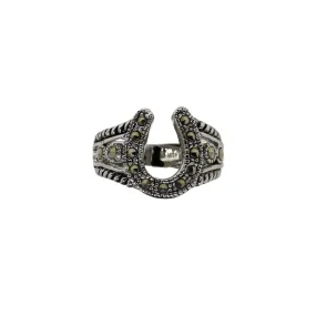 R.S. Covenant Marcasite Horseshoe Ring 809