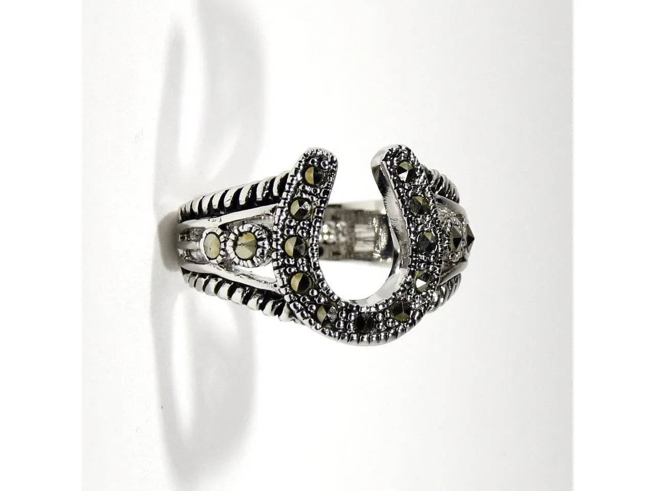 R.S. Covenant Marcasite Horseshoe Ring 809