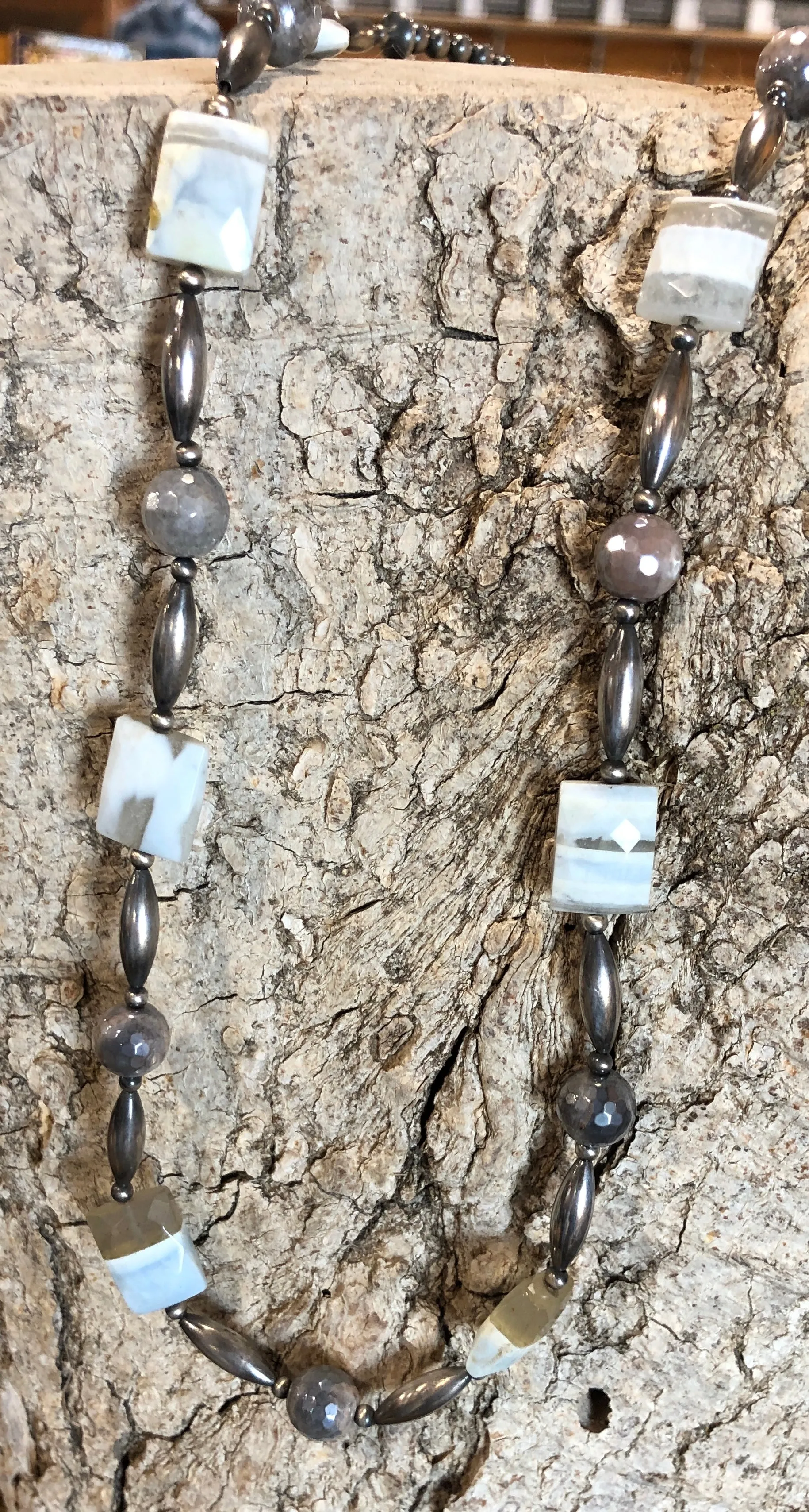 Rustic Rose Jewelry | 24” Moonstone Mix Necklace