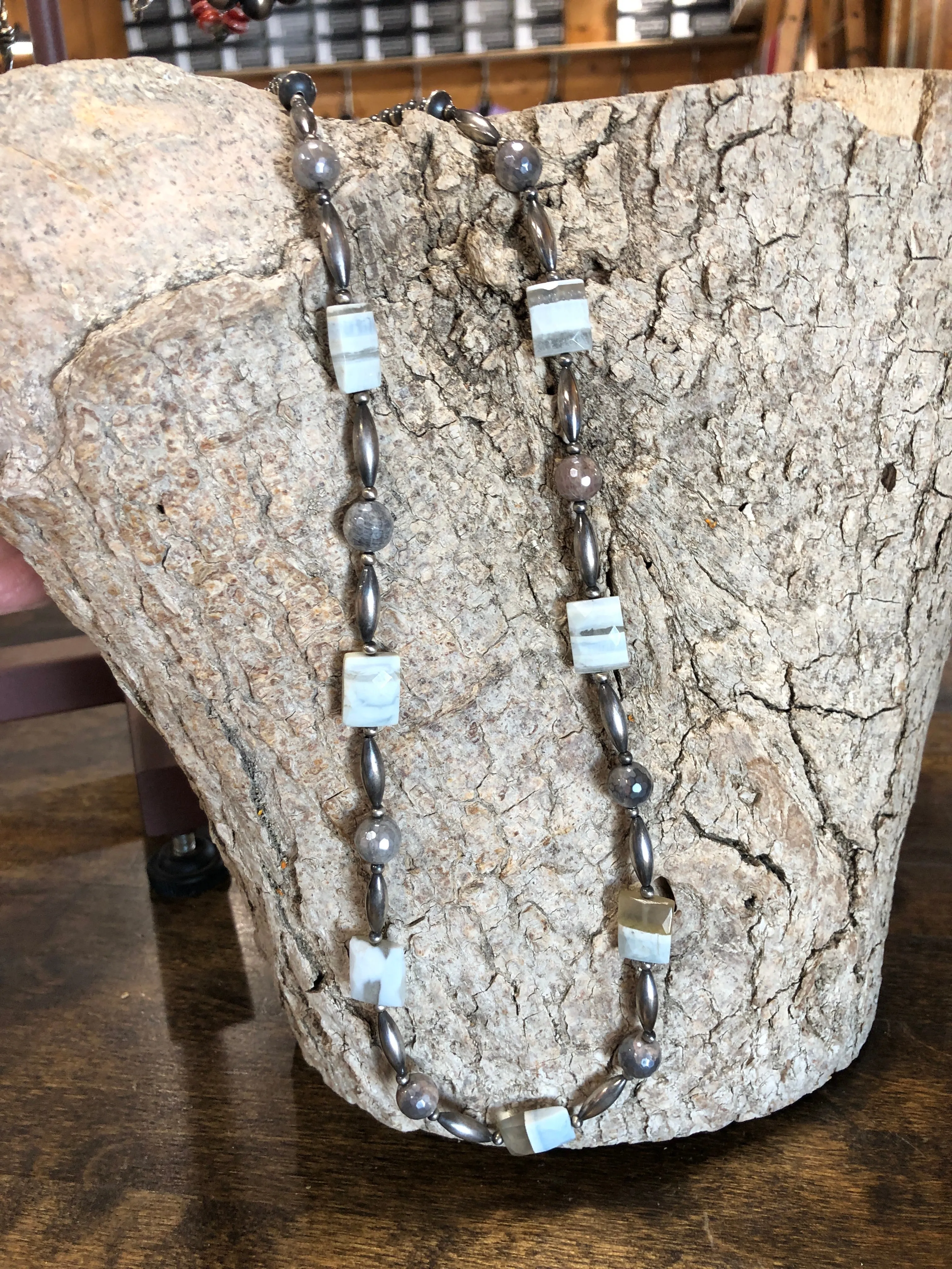 Rustic Rose Jewelry | 24” Moonstone Mix Necklace