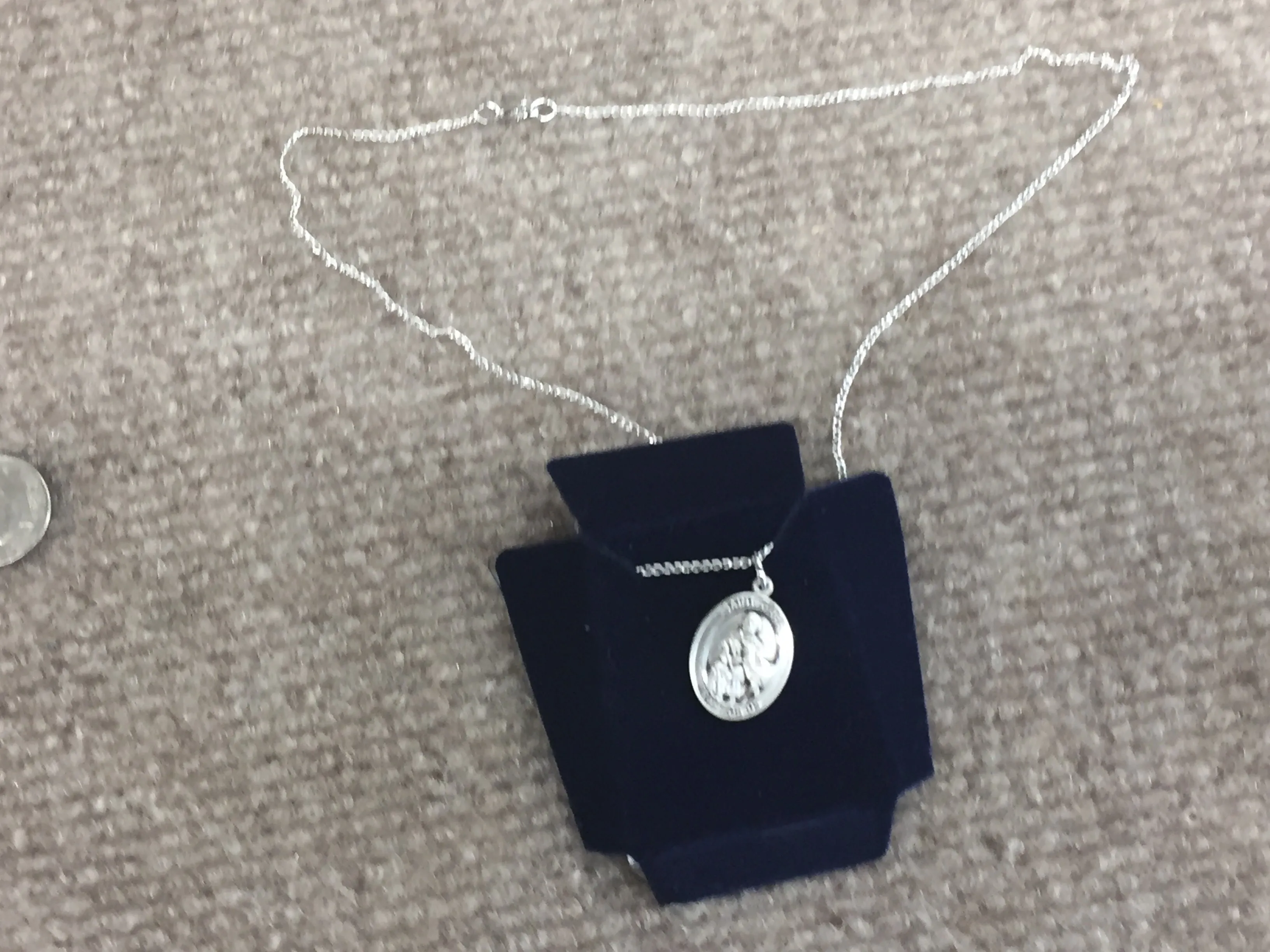 Saint Giles Silver Pendant With Chain Religious