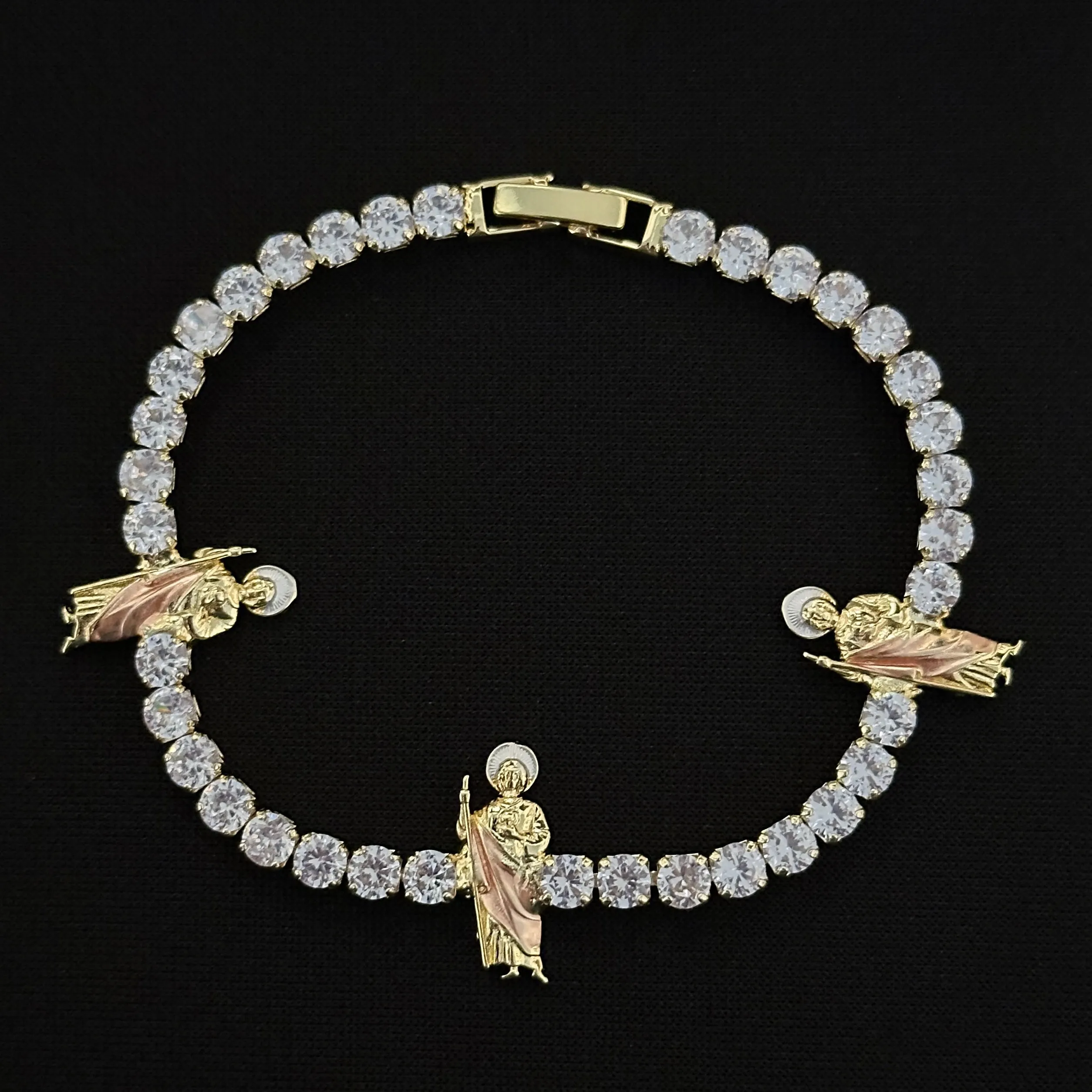 San Judas or Virgen Tennis bracelet