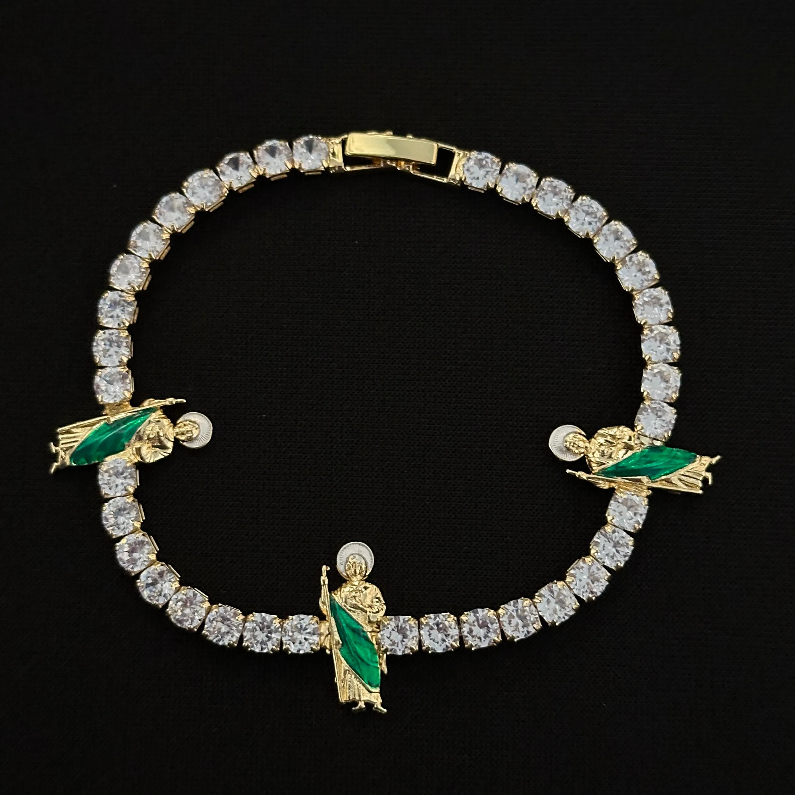 San Judas or Virgen Tennis bracelet