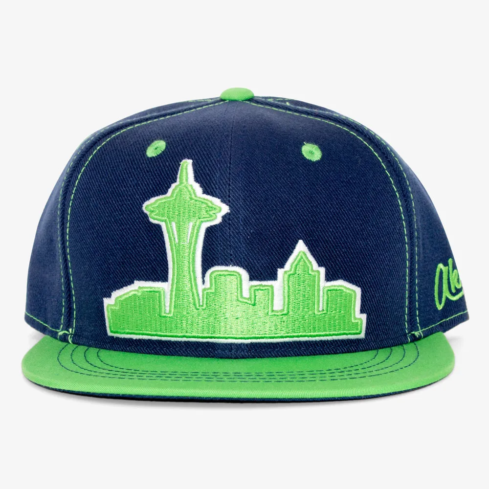 Seattle Skyline Snapback Hat