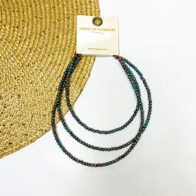 Short Multistrand Faux Navajo Pearls in Patina Tone