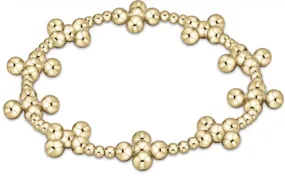 Signature Cross Sincerity Pattern 2.5mm Bead Bracelet - Classic Beaded Signature Cross Gold - 4mm Bead Gold