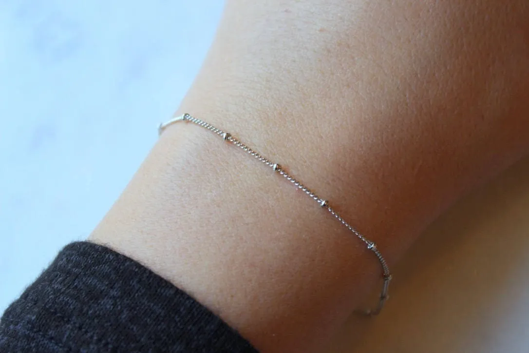 Silver Dew Drop Bracelet