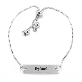 Silver Feyoncé Adjustable Bar Bracelet