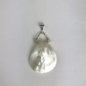 Silver Mother of Pearl Teardrop Pendant