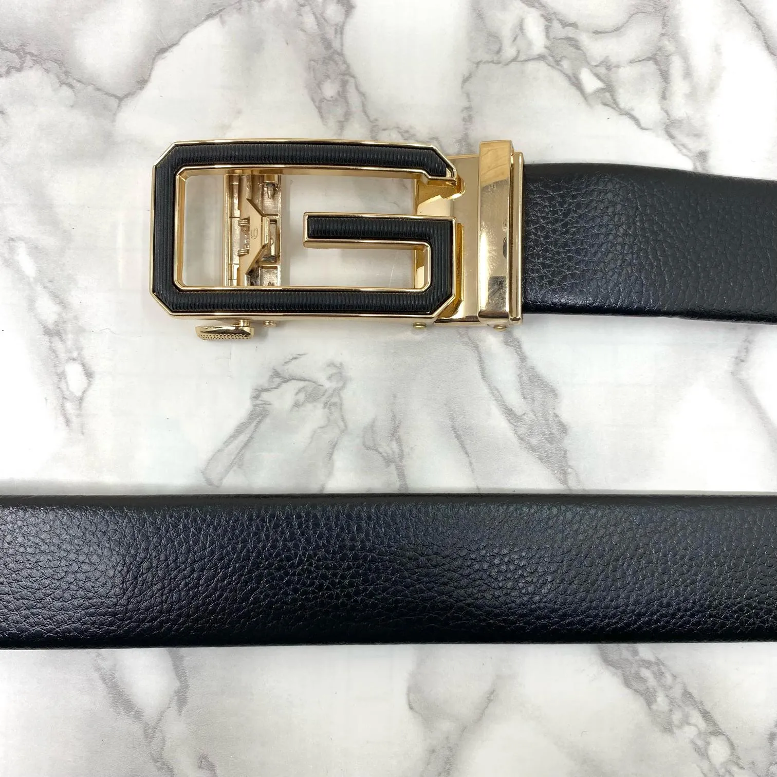 Single G Shape Two Tone Formal Belt For Men-JonasParamount