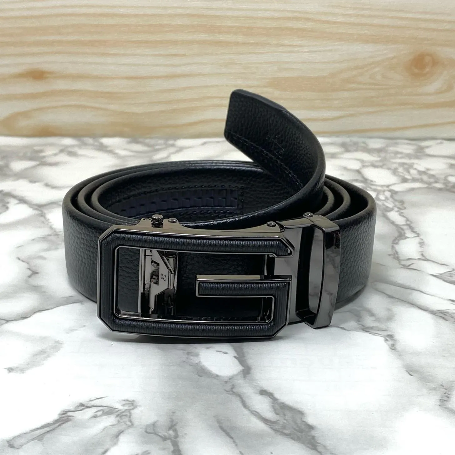 Single G Shape Two Tone Formal Belt For Men-JonasParamount