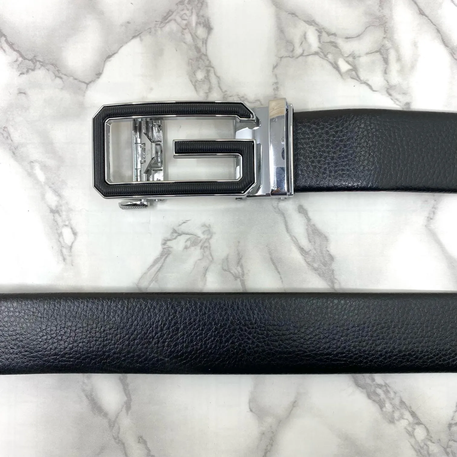 Single G Shape Two Tone Formal Belt For Men-JonasParamount