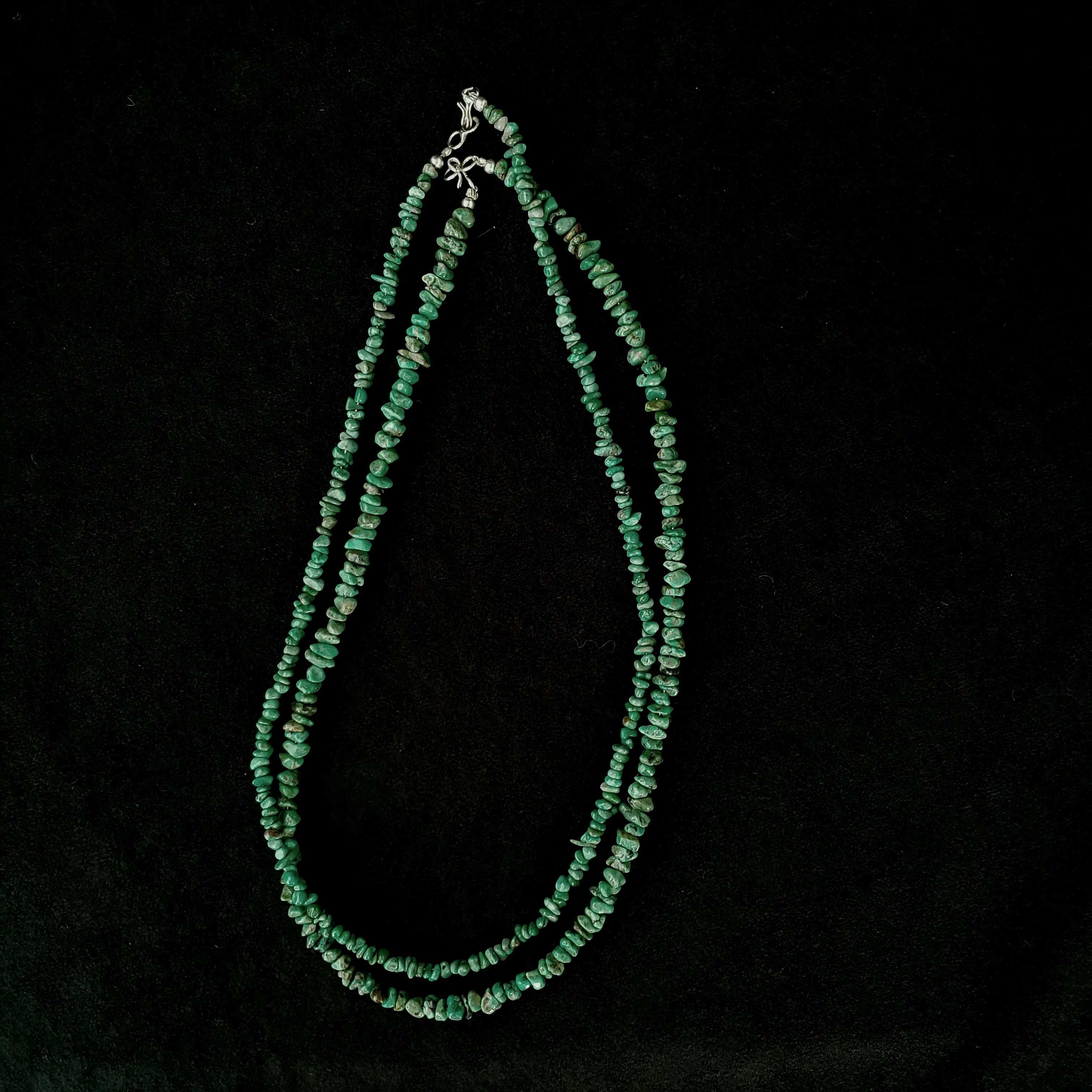 Small Green Turquoise Nugget Necklace