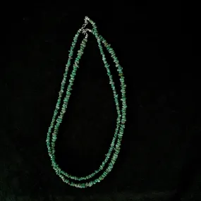 Small Green Turquoise Nugget Necklace