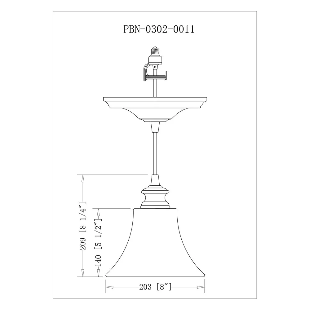 Small Scavo Glass Instant Pendant Recessed Can Conversion Kit