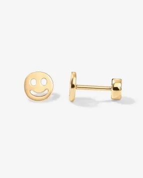 Smiley Face Screw Back Stud