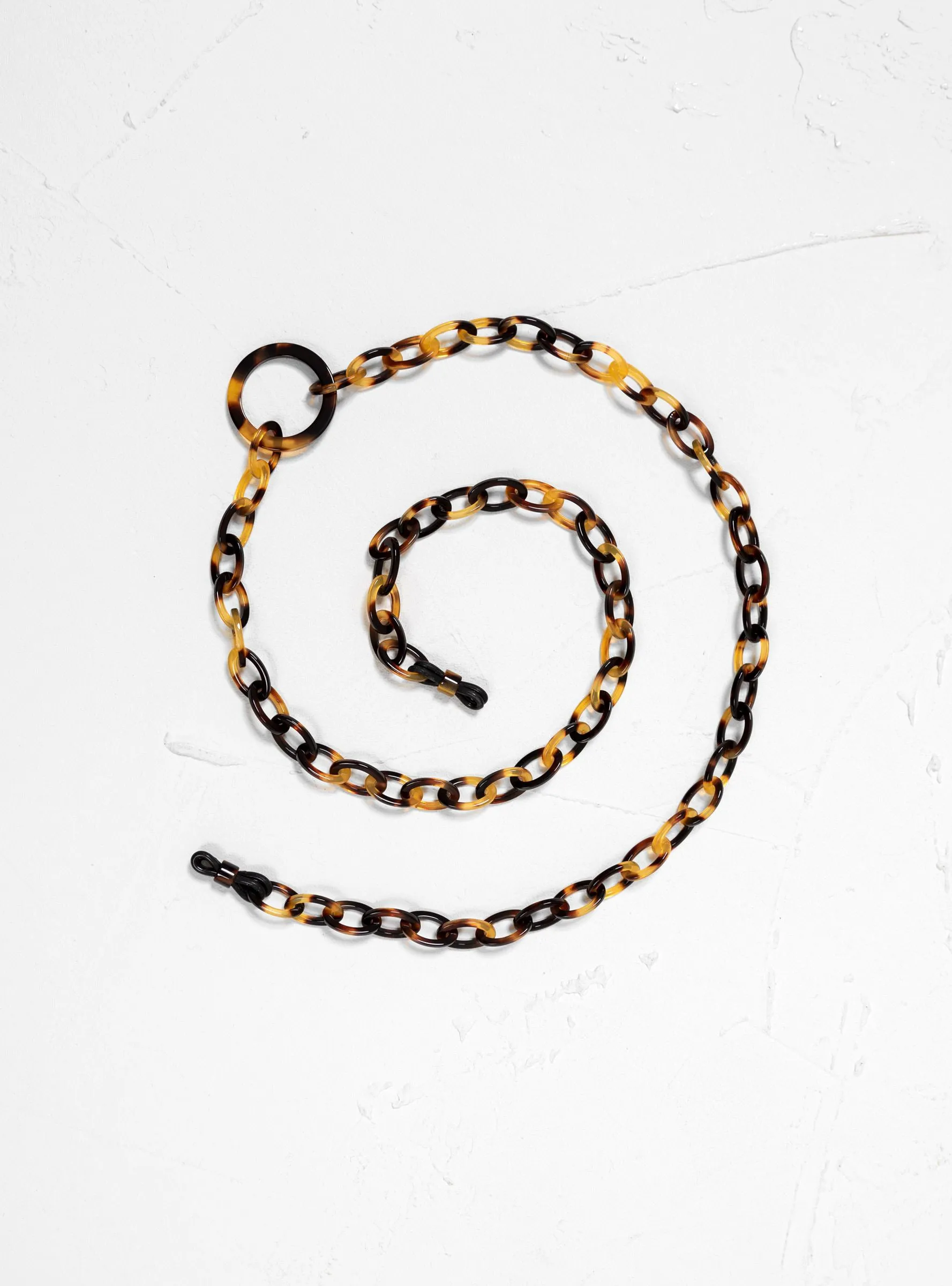 Smiley Mini Glasses Chain Dark Tortoiseshell