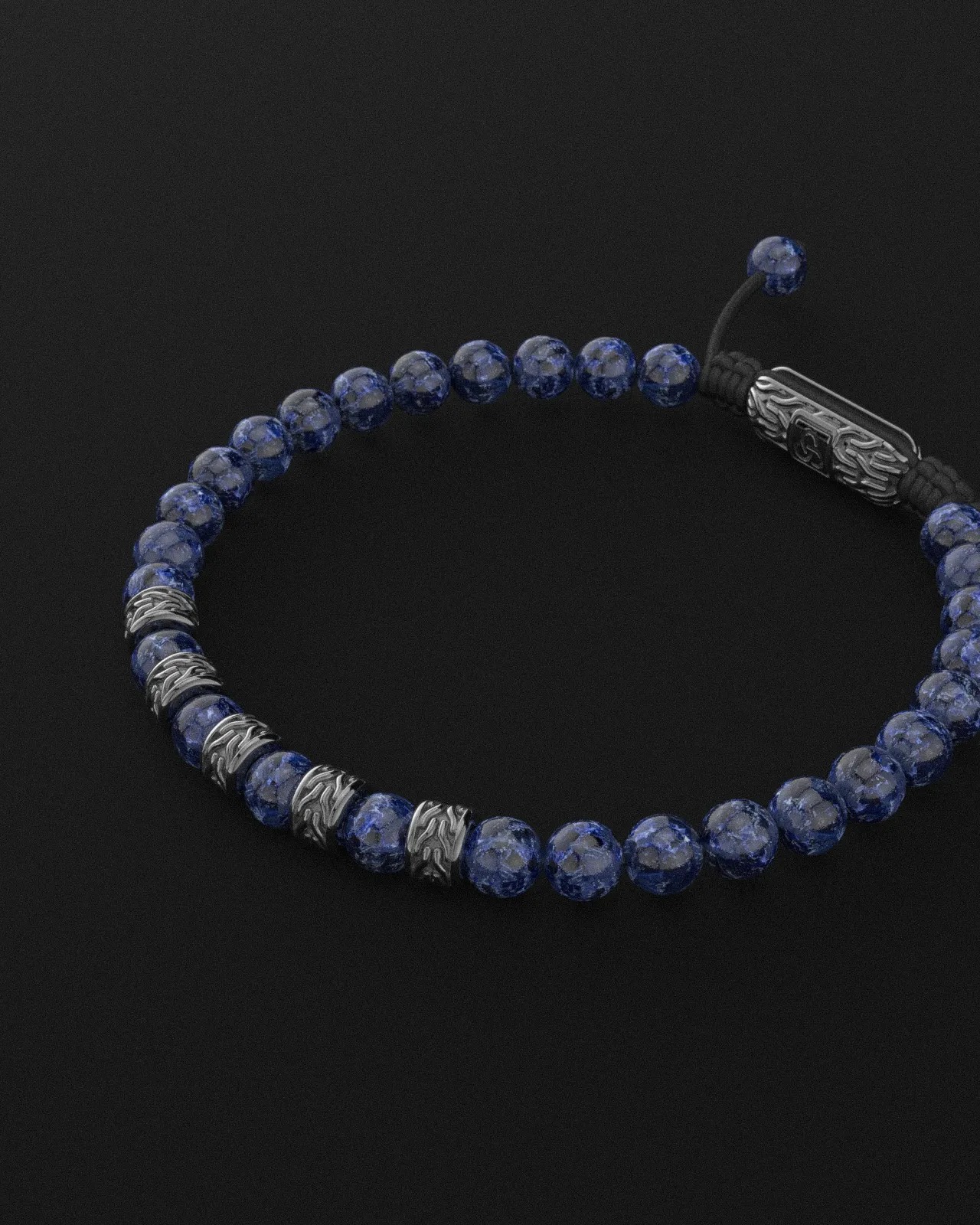 Sodalite Bracelet 6mm | Snake