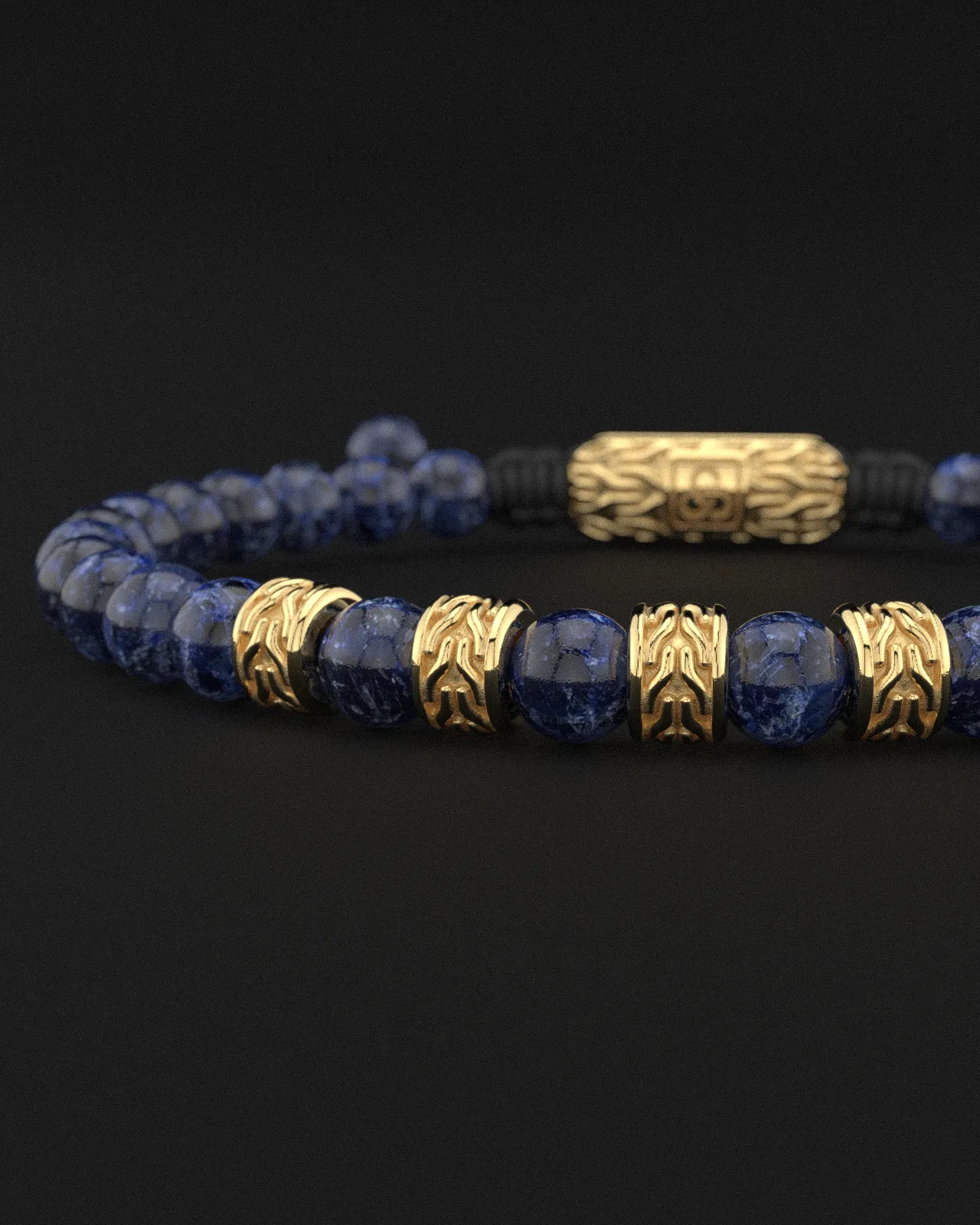 Sodalite Bracelet 6mm | Snake