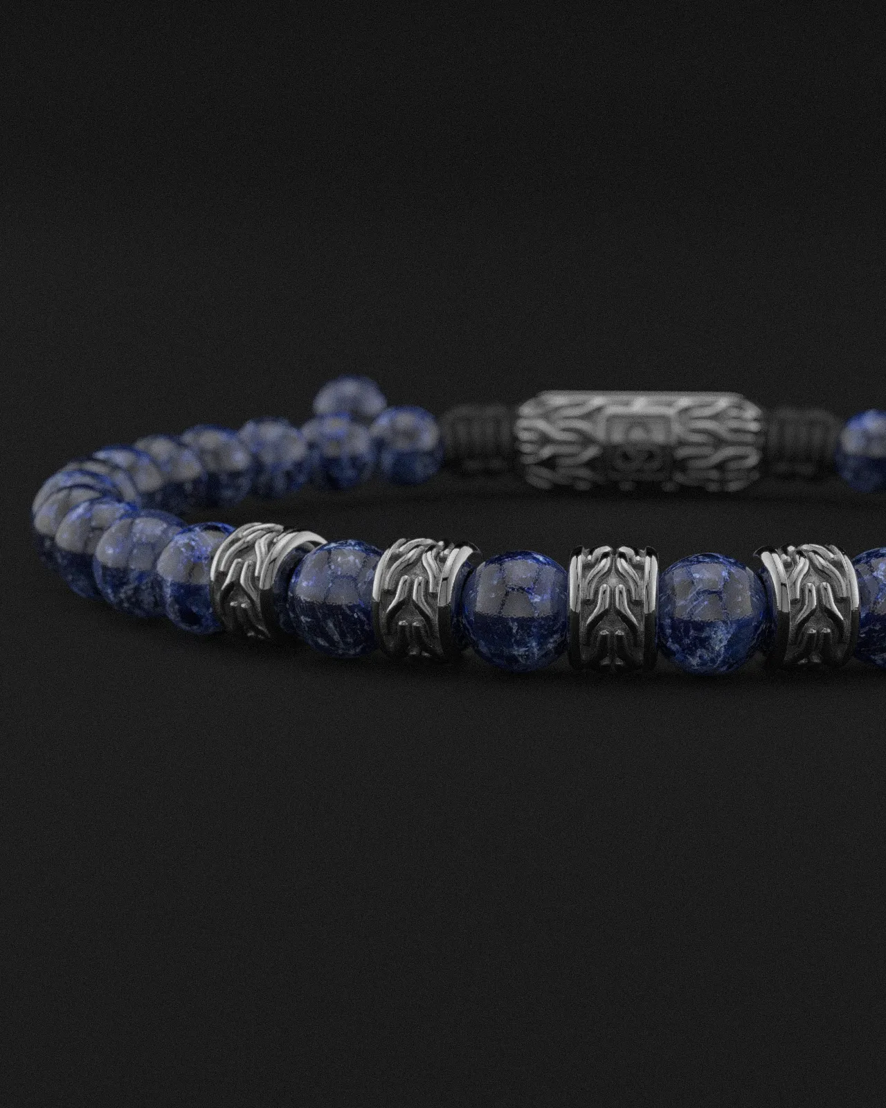 Sodalite Bracelet 6mm | Snake