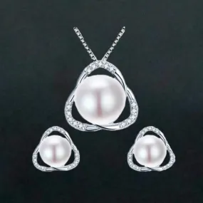 Sophia X - 925 Sterling Silver Freshwater Pearl Set