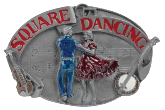 Square Dancing Belt Buckle