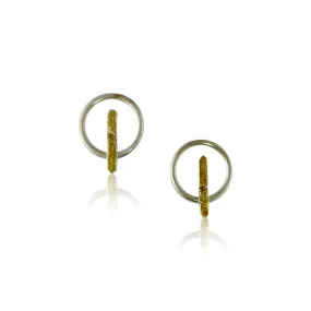 Stalactite Circle Stud Earring