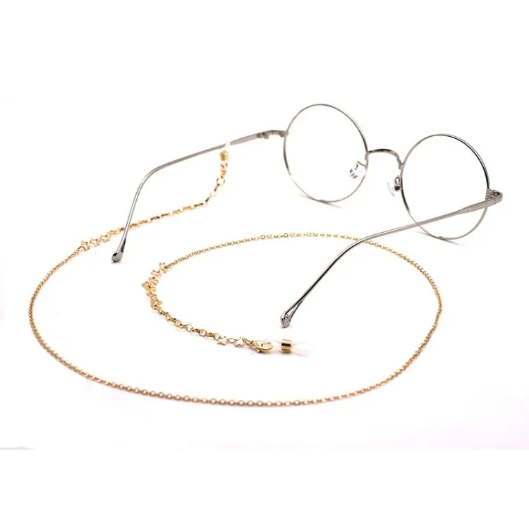 Stars Style Hollow Fashion Simple Eyeglasses Chain(Gold)