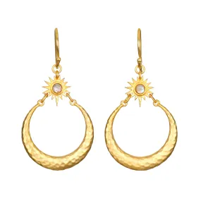 Stellar Sisterhood Moonstone Hoops