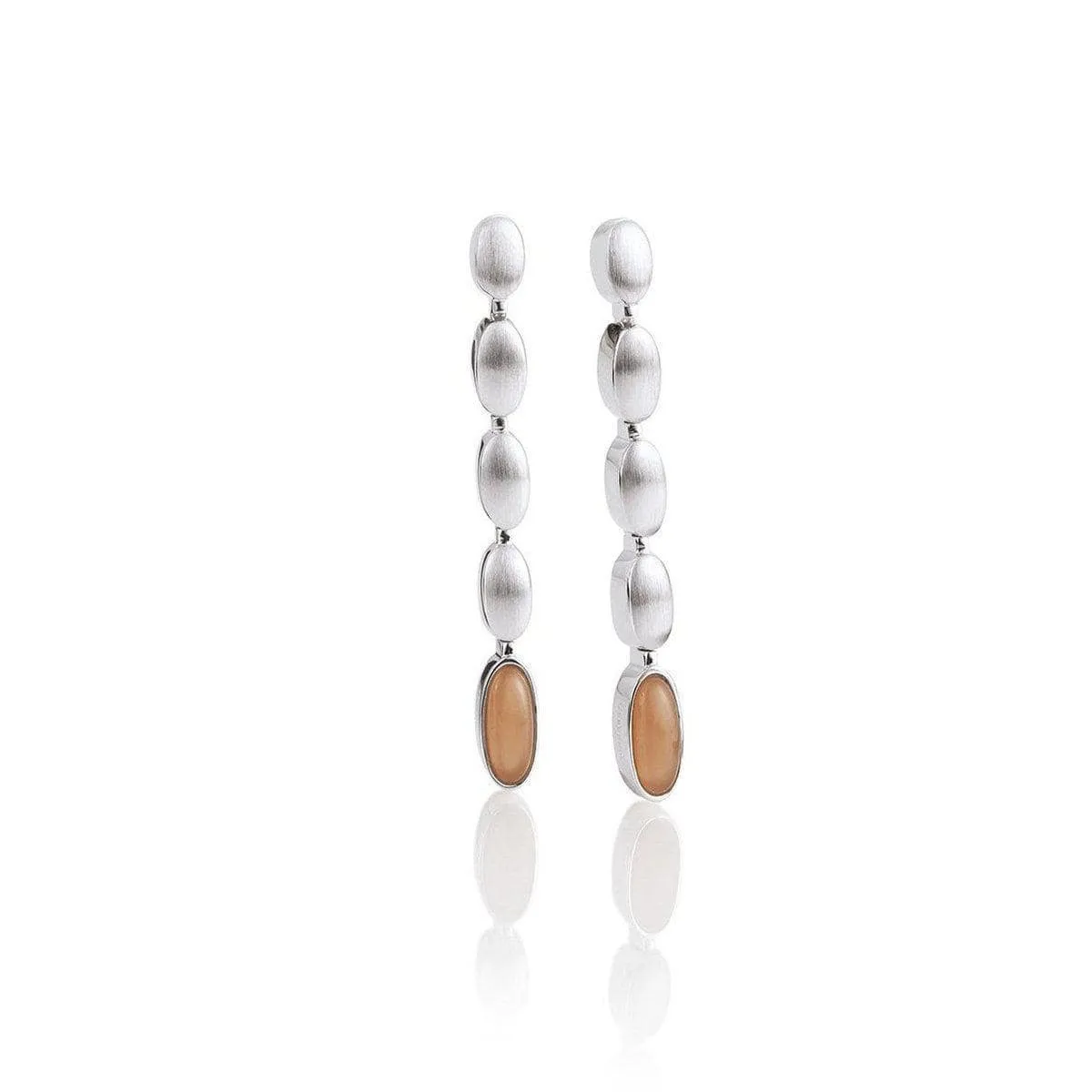 Sterling Silver Moonstone Honey Moon Earrings - 12/02018