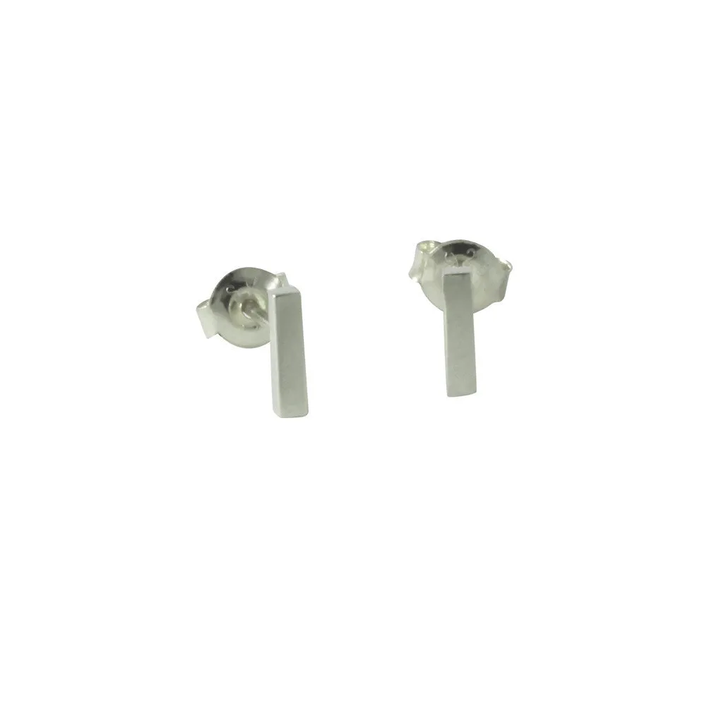 Sterling Silver "Tiny" Mini Bar Stud Earrings