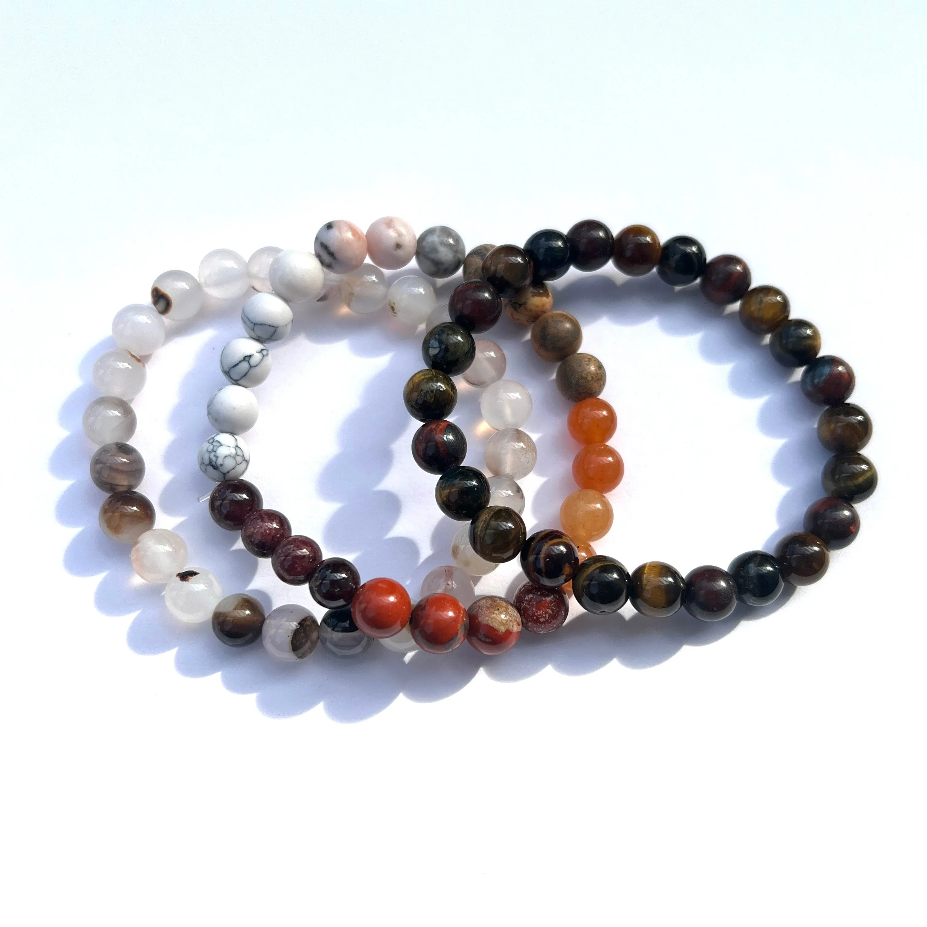 Stone Stretchy Bracelets - 8mm