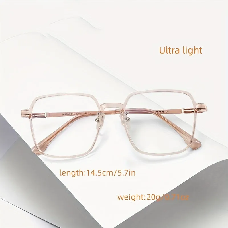 Stylish Blue Light Blocking Glasses with Large Square Frame