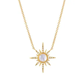 Sunburst & Rainbow Moonstone Necklace