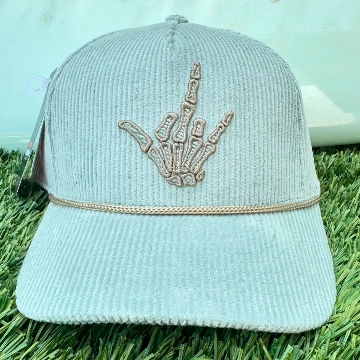 SURFGOAT Shaka Vibes Corduroy Hat -Seafoam/Steel