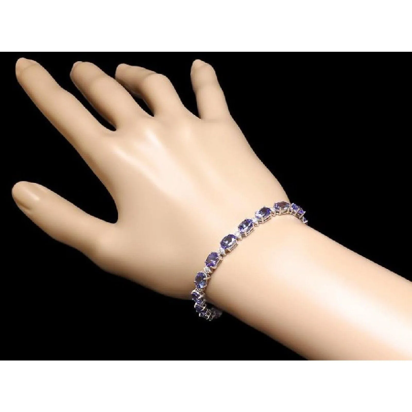 Tanzanite and Diamond Bracelets in 14K White or Yellow Gold, Stunning!