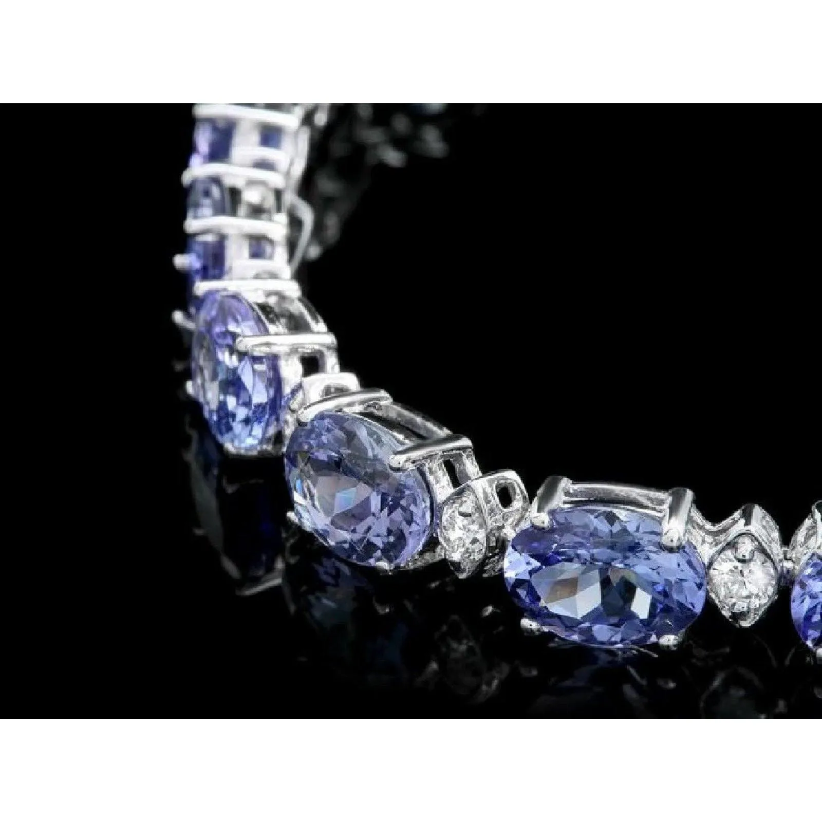 Tanzanite and Diamond Bracelets in 14K White or Yellow Gold, Stunning!