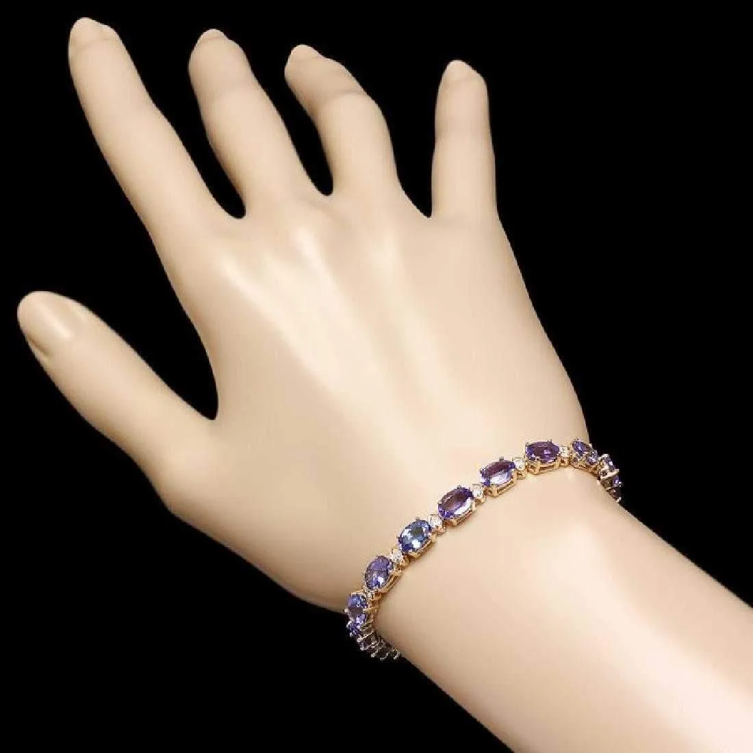 Tanzanite and Diamond Bracelets in 14K White or Yellow Gold, Stunning!