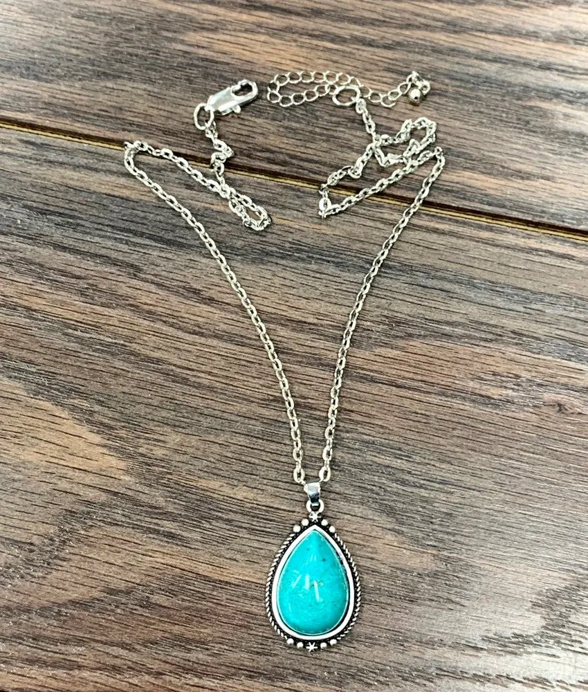 Teardrop Turquoise Necklace