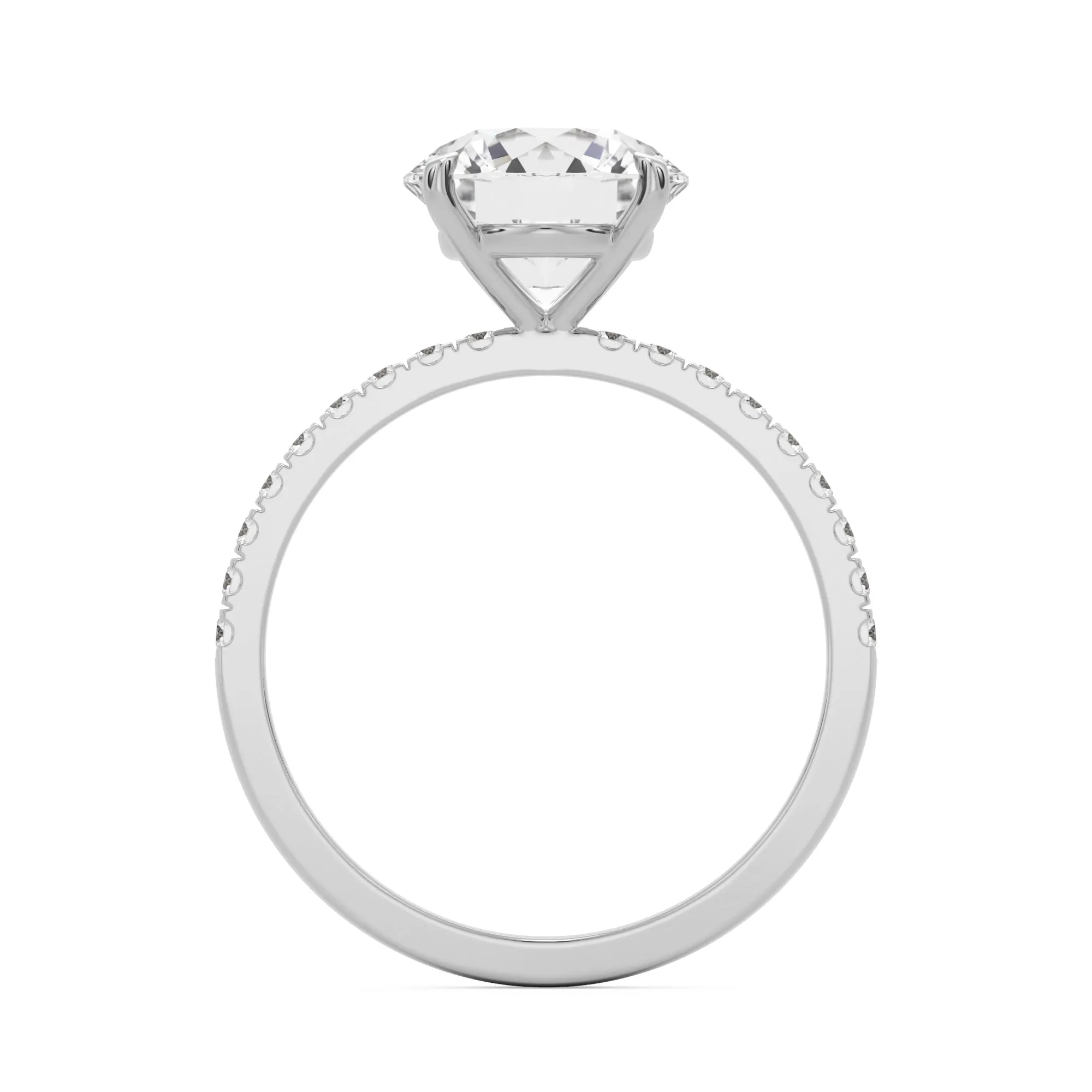 The Four Prong Round Pavé