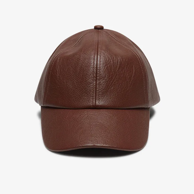 The Hailey Leather Ball Cap