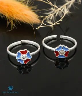 The Saumanasa Silver Toe-Rings (Blue)