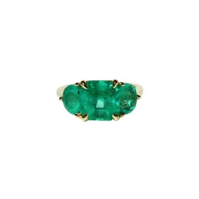 Three Stone Emerald Ring